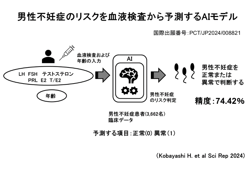 精液検査が不要で血液検査のみで男性不妊症リスクの傾向を示します